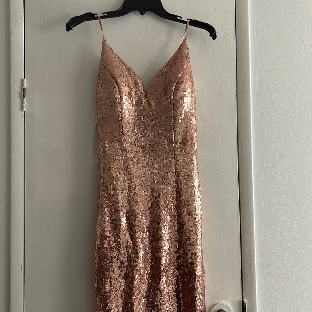 Peach prom dress